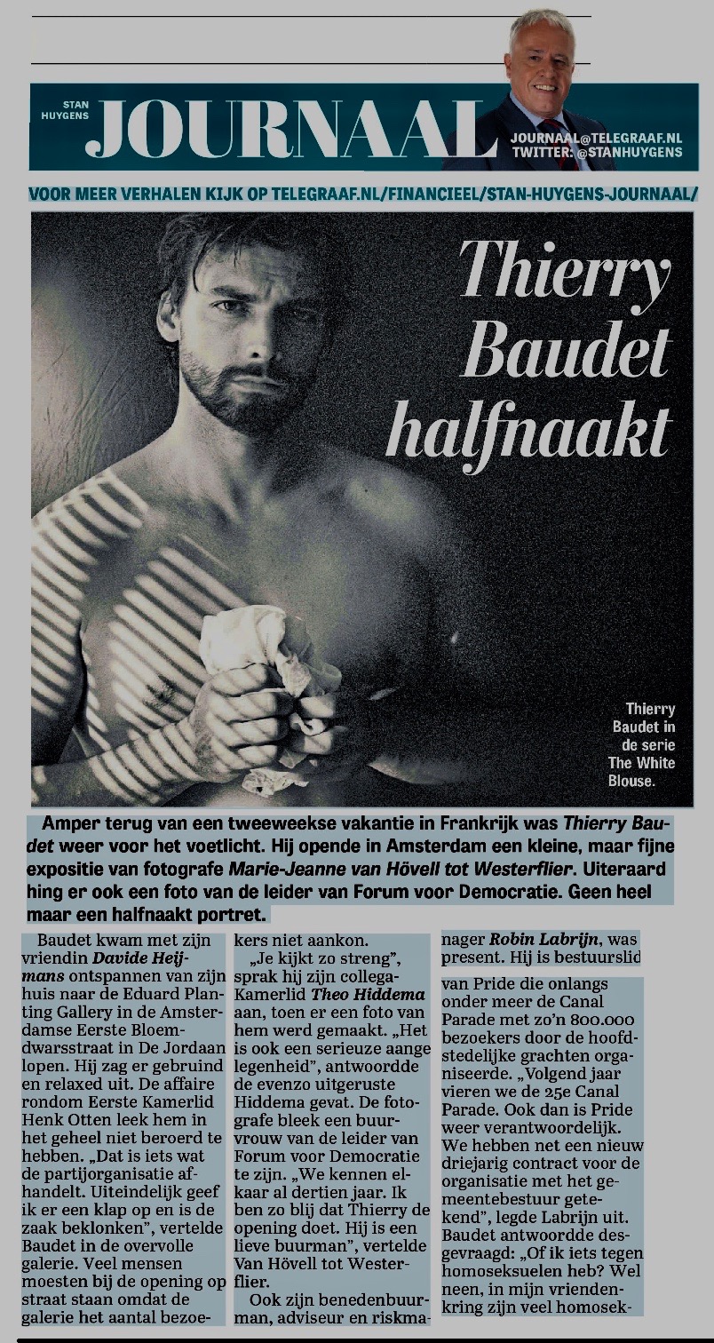 Telegraaf Stan Huygens 13 augustus 2019