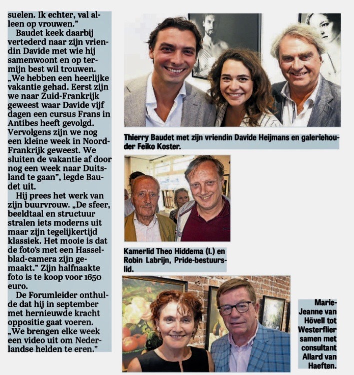 Telegraaf Stan Huygens 13 augustus 2019